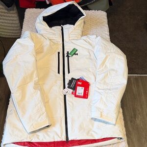 Helly Hansen Men’s cream color Kvitfjell Infinity Down Ski Jacket